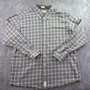 Onward Reserve Flannel Shirt XL Green Blue Check Long Sleeve Button Down